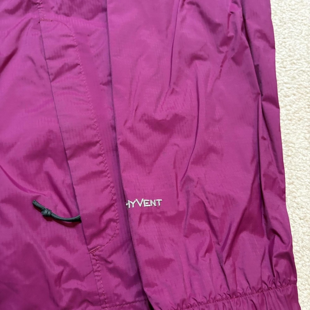 The North Face Jacket Womens Large Purple HyVent Hooded Waterproof Rain Shell - Picture 4 of 16